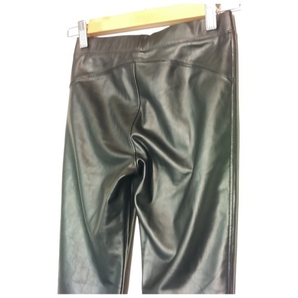 David Lerner Black Ankle Zip Vegan Leather Leggings size XS - Picture 7 of 15